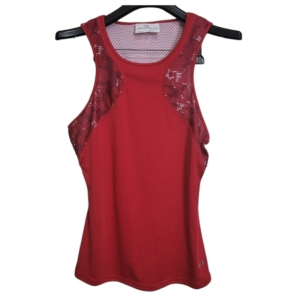 Grand Slam by Perry Ellis Red White Geometric Print Athletic Tennis Tank Top XS - Picture 1 of 5